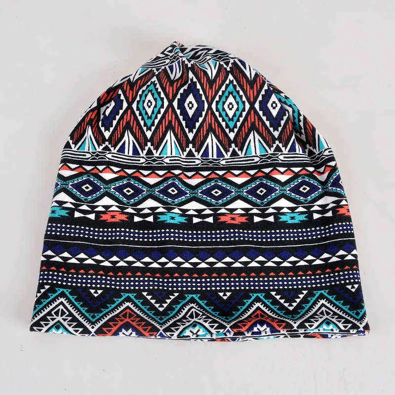 Cokk tulband hatt kvinnliga kvinnor vinter hattar för män skallies hattar pläd mönster vinter beanie motorhuven femme gorros stickad cap j220722