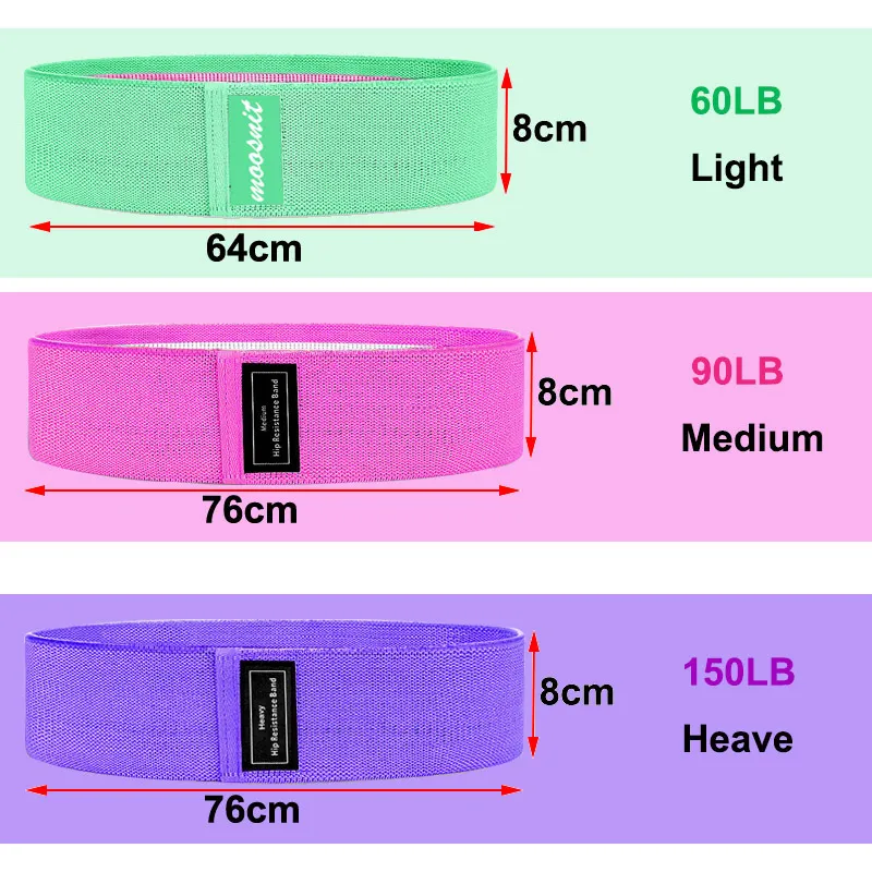 Coyoco Yoga Hip Circle Fitness Resistance Bands Fabric Fitness Expander Elastic Band for Gym Home 운동 운동 장비 220618