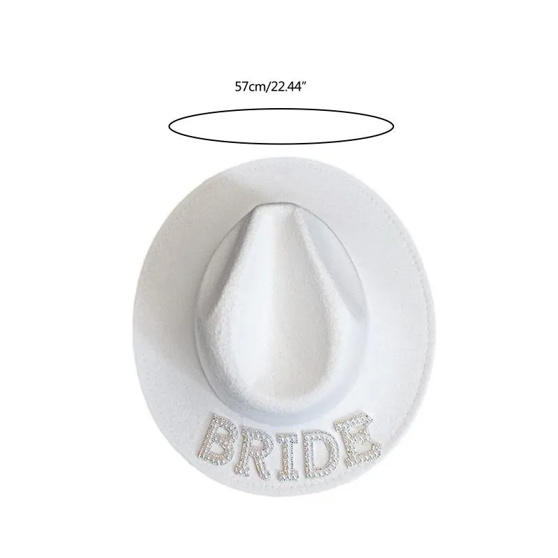 Berets White Elegant Cowgirl Hat Bride Wedding Po Costume Props Summer Outdoor Women Girl Western Style Cowboy Caps DXAABerets Dav2712