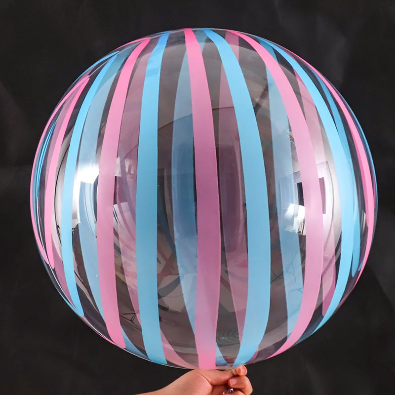 50 krystaliczne paski Bubble Balon 18 cali Kolorowe paski Bobo na dekorację ślubną wszystkiego najlepszego z okazji urodzin 2205231949