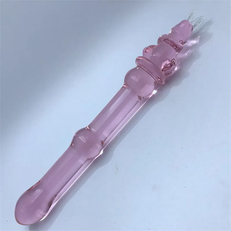 Кролик розовый хрустальный стеклянный фаллоимитатор мастурбатор реалистичный дилдо пенис Большой Gspot Anal Butt Plugure для взрослых сексуальных игрушек для женщины женский 7822003