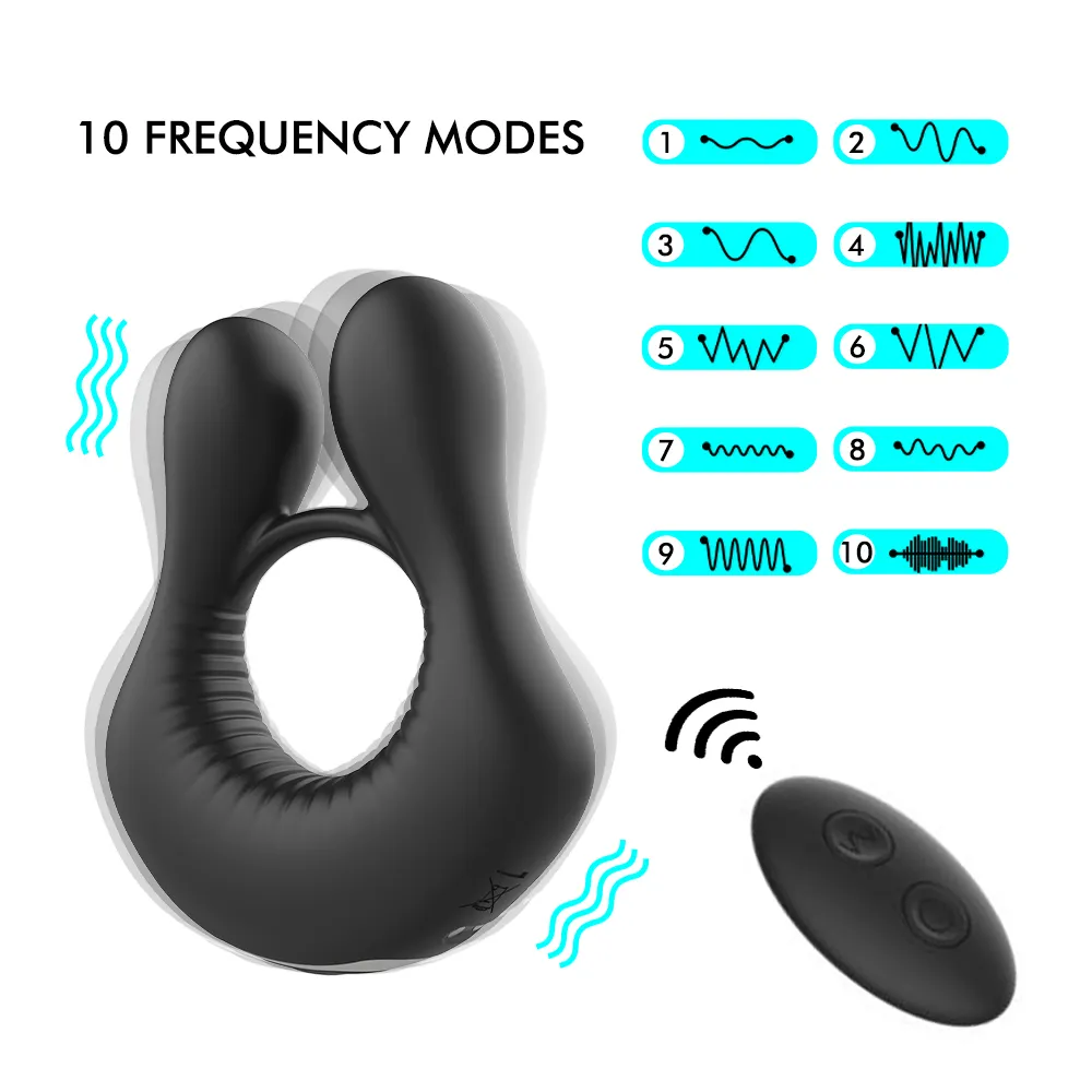 Anneaux de pénis de contrôle à distance vibrateur hommes jouets sexy Silicone coq vibrant mâle Cockring pour adultes 18