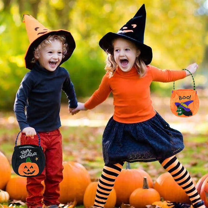 Halloween Party Party Kids Pumpkin Crick или угощение сумки для конфеты для конфеты в хэллоуин
