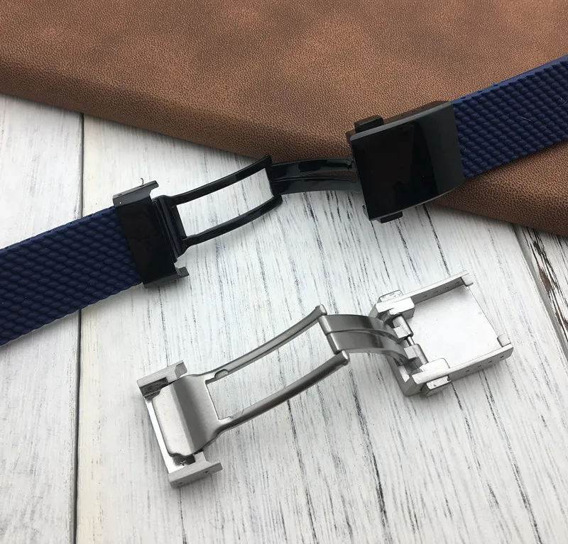 Nova pulseira de relógio de borracha de silicone para creitling cinta para avenger super oceano pulseira de borracha esporte 24mm ferramenta logos2871