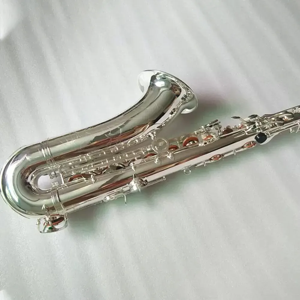 Nouvel argent YTS-875EXS B-flat saxophone ténor professionnel tout en argent fait l'instrument de jazz sax ténor le plus confortable