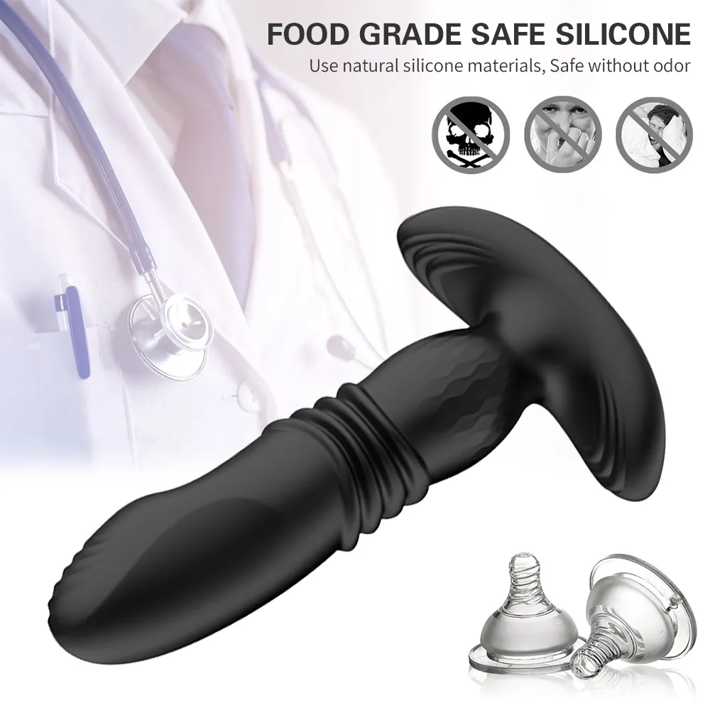 12 Frequency Telescopic Dildo Vibrator Remote Control Prostate Massager Male Masturbator Adult Product Erotic sexy Toys for Man