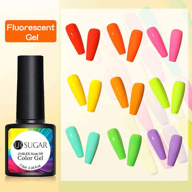 NXY Nail Gel 6 Neon Color Varnish Polish Set Fluorescence Salon Soak Off Uv Led Bright 0328