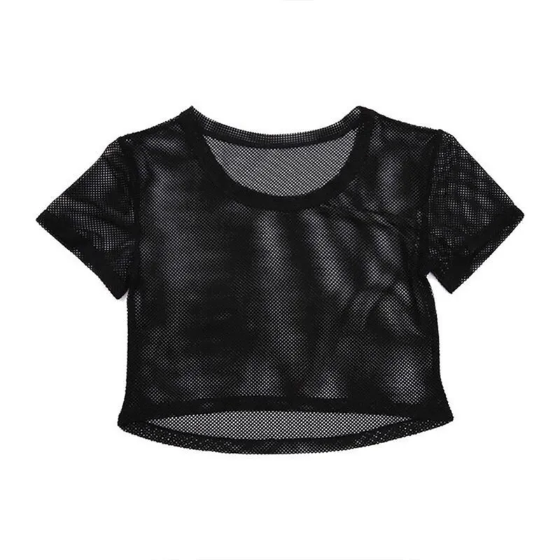 Damen Mesh Yoga Shirt Sexy Kurzarm T-Shirt Sport Top Bluse Cover Up Quick Dry Gym Kleidung Laufen Fitness Tank Sportwear 0613