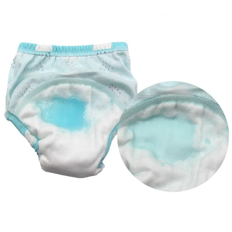 Baby Infant Toddler Waterproof Training Pants Cotton Changing Nappy Cloth Diaper Panties Reusable Washable 6 Layers Crotch 220720