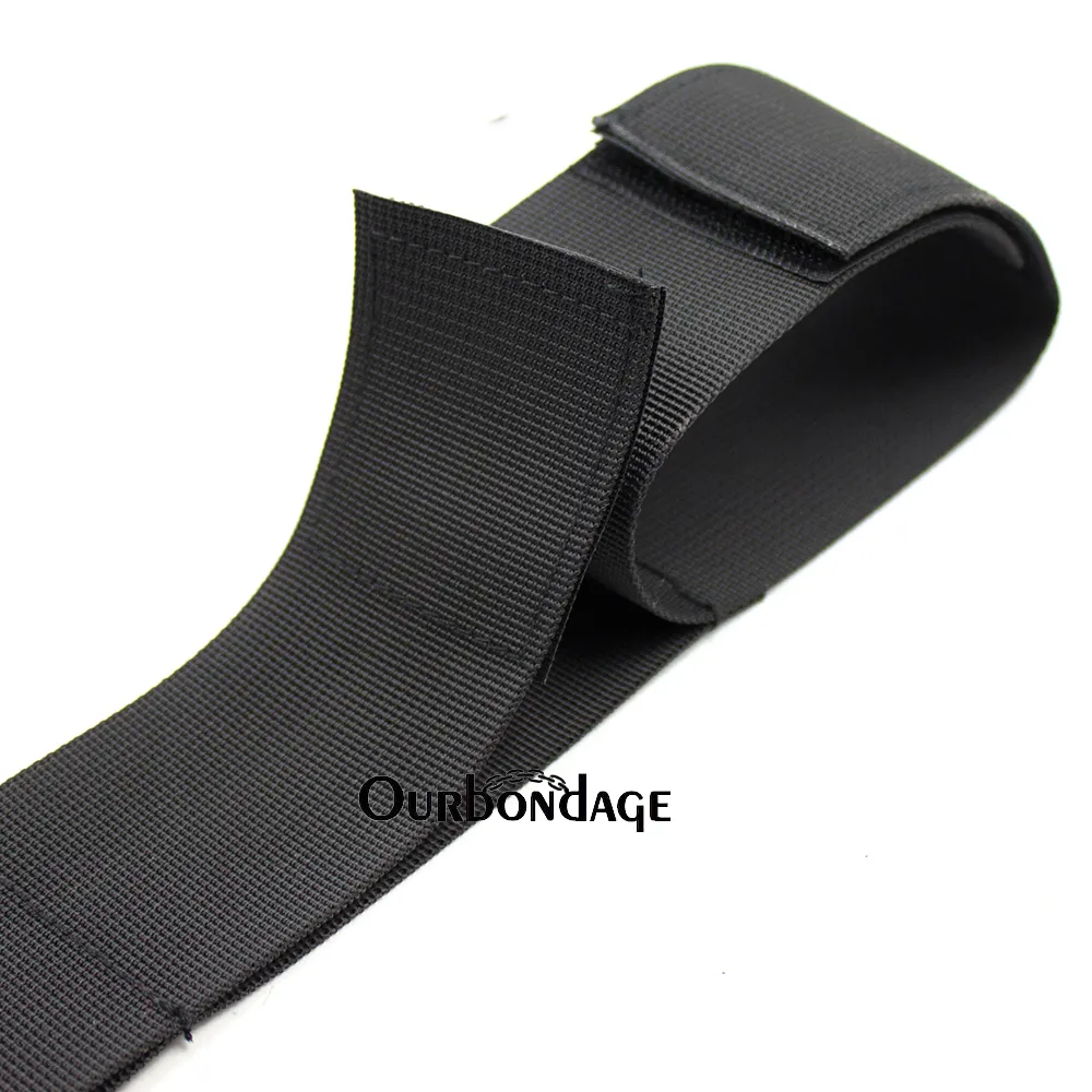 OreBondage черный нейлоновый ремешок рука рука манжеты для ног открытый жгут с ограничениями.