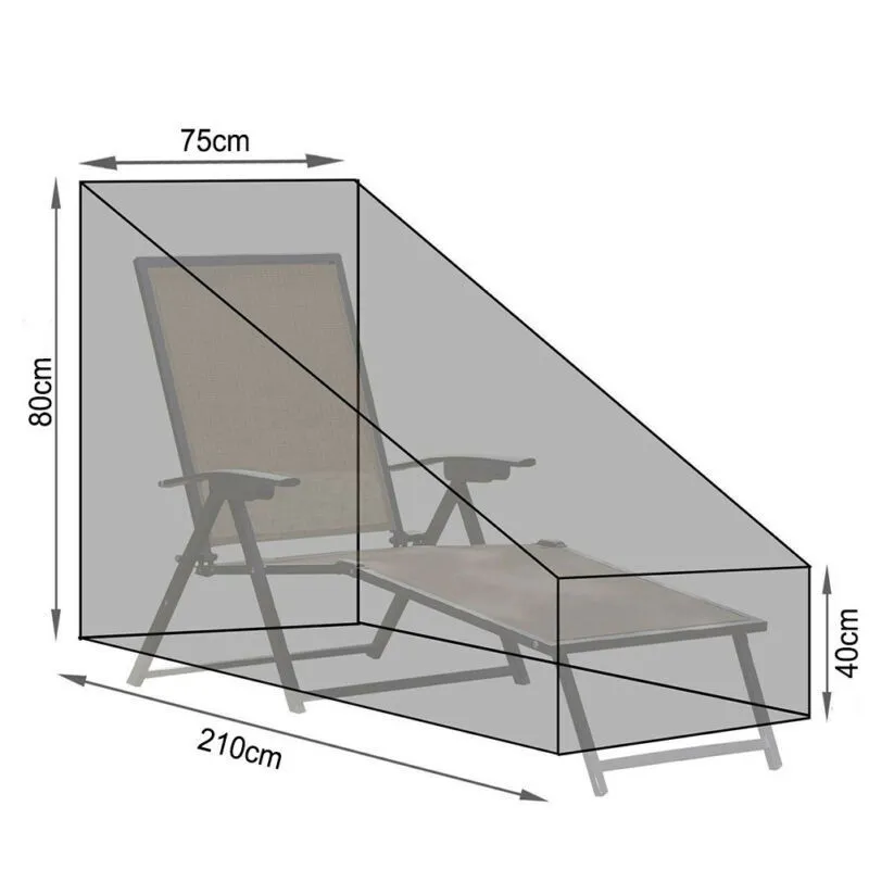 210D Oxford tissu extérieur Patio meubles inclinable couverture anti-poussière étanche housse de protection plage inclinable jardin fournitures 0624