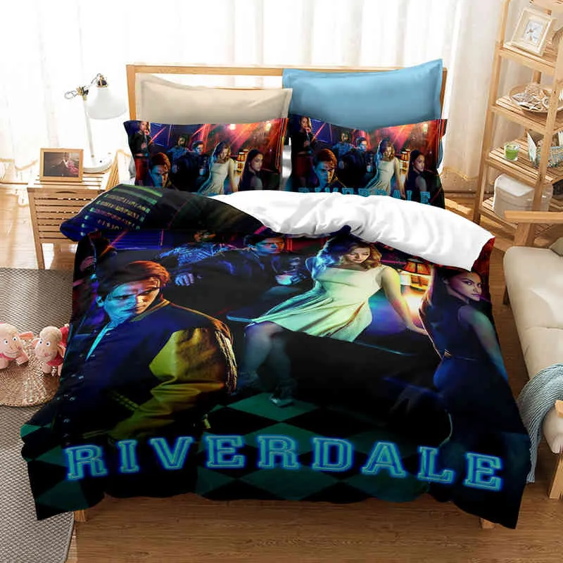 Nuovo copripiumino con motivo Riverdale Set di biancheria da letto film horror con design del cuscino Decorazioni la camera da letto Drop Ship