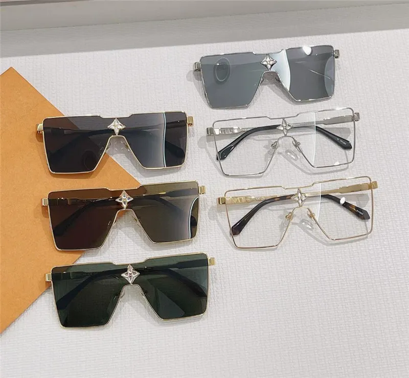 Nouvelles lunettes de soleil du design de mode Z1700U Cadre métallique carrée avec embellissement en diamant UV400 de style populaire et simple UV400