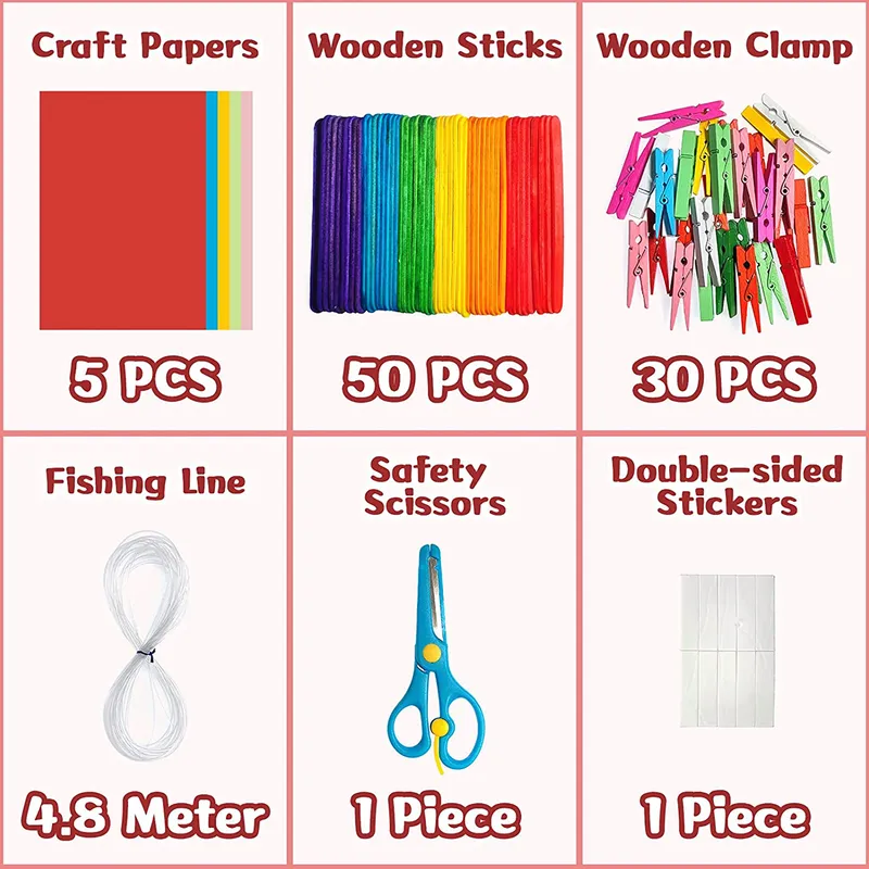 Plush Sticks /Pompoms Colorful DIY Art Craft Children Creative Supplies Kit for School Activities Handmade Kids Montessori Toys 220428