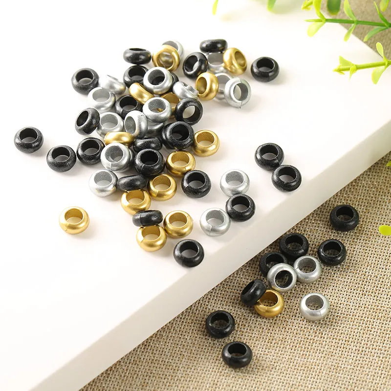 50 African Hair Rings Cuffs Tubes Charms Dreadlock Dread Braids Jewelry Decoration Accessories Gold Silver Beads 220720