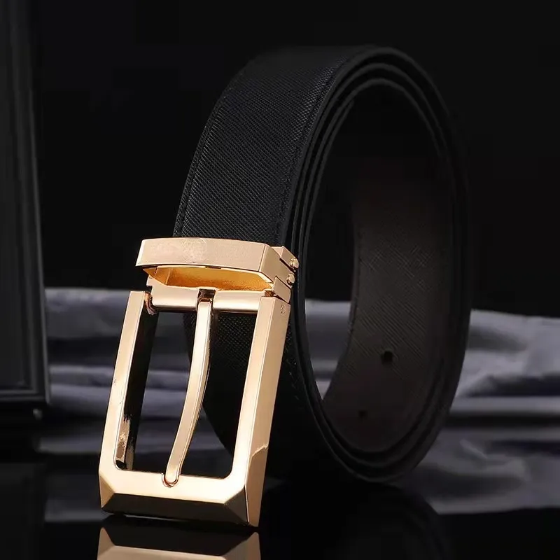 Cintura da uomo Nuova confezione regalo cintura pantaloni da uomo d'affari di fascia alta semplice moda stella tutto-fiammifero