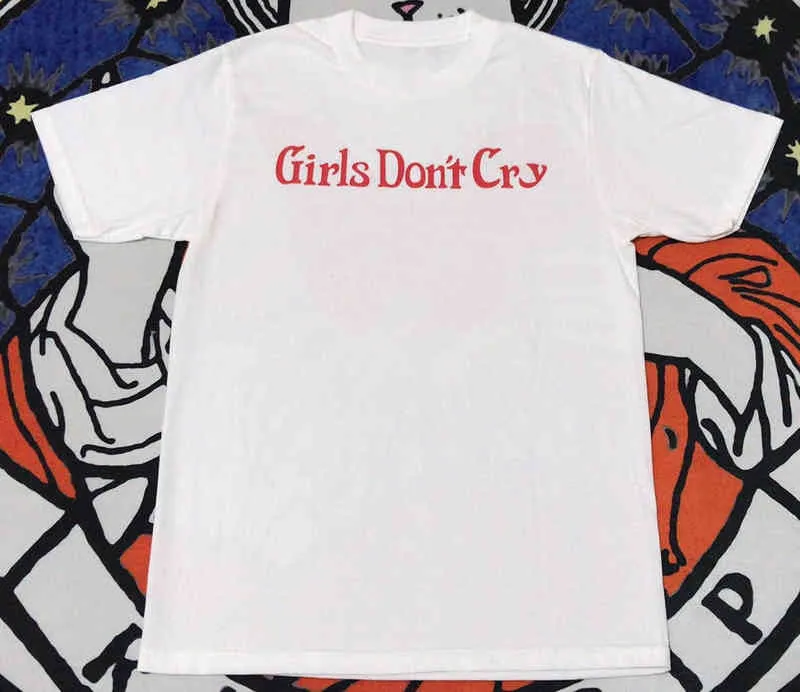 Girls Dont Cry Butterfly Tshirt Men Women Cotton Quality Fashion Cool Printing Teen couple T shirts Y2k Oversized Tops Y22041983266