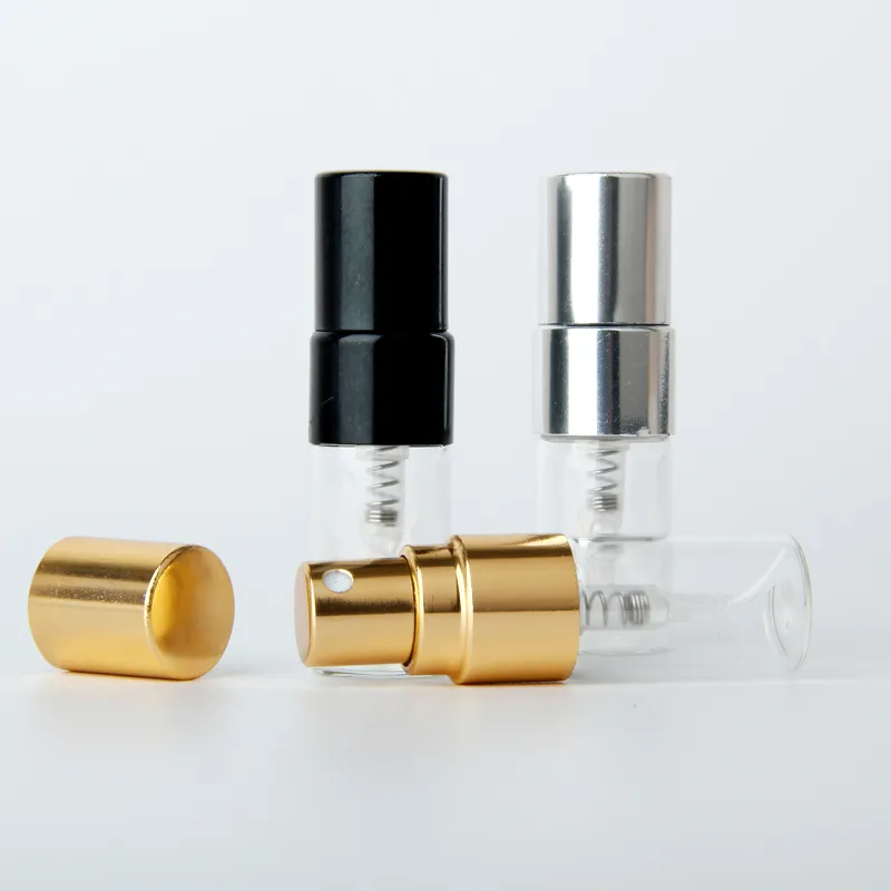 2ml Mini Refillable Perfume Bottle For Sample Spray Bottle Metal Atomizer Portable Travel Gift Cosmetic Container 220711