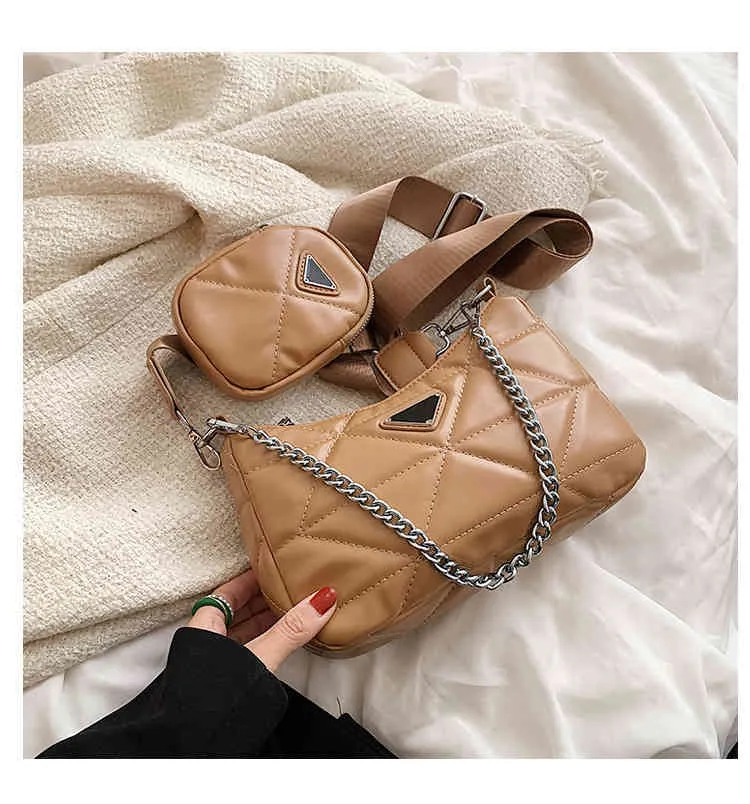 Armpit 2022 new hobo three in one single Shoulder Messenger Bag Chaofa stick rhombic lattice mother women's bag