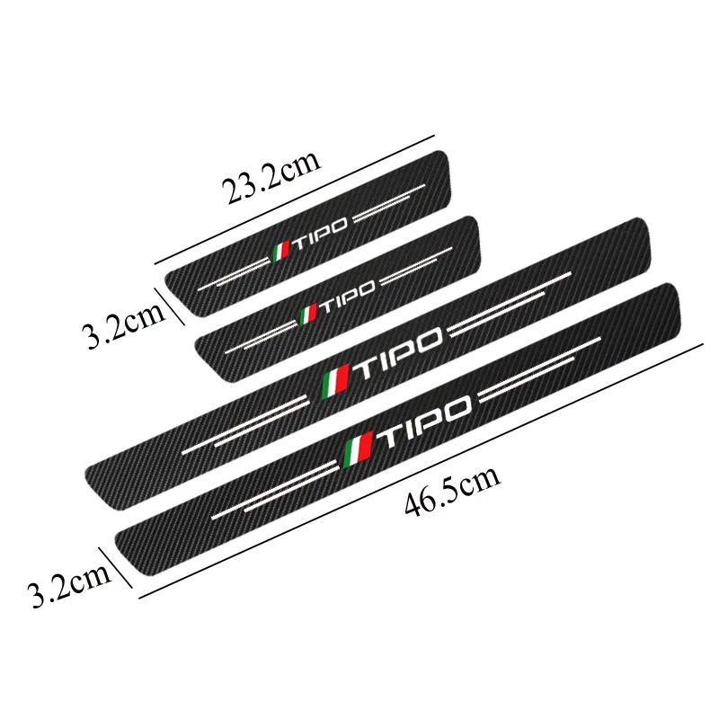 1Pack New Car Protector Door Sill Sill Stickers for Fiat 500 500X 500L Panda Tipo Punto7284500