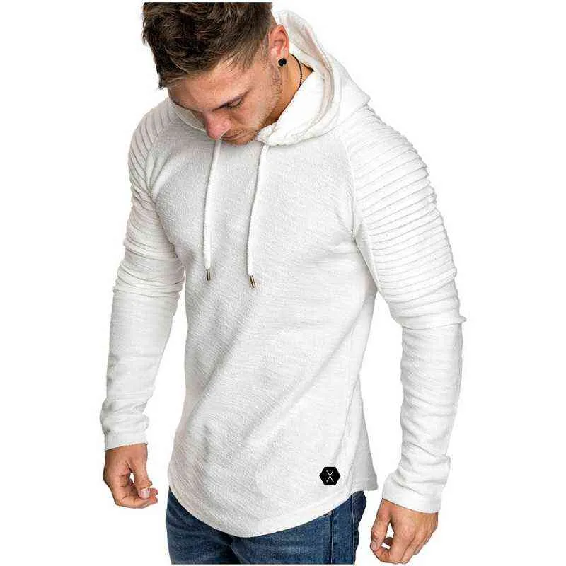 Mode Heren Truien Mannen Effen Kleur Pull Slim À Capuche Heren Hoodie Hip Hop Hoodies Sportkleding Trainingspak L220730