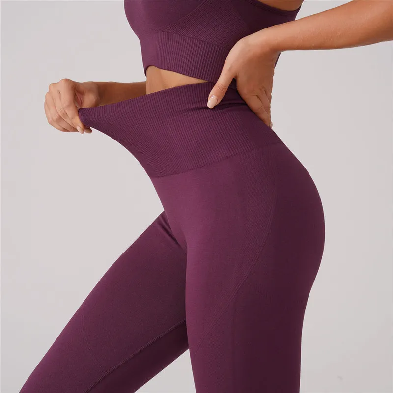 1/2/3 / mulheres sem costura yoga set workout sportswear roupas de ginásio fitness luva longa colheita de alta cintura alta cangings esportes terno 220330