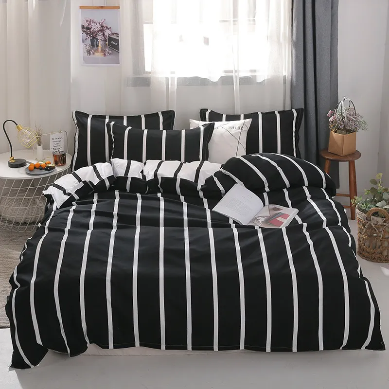 designer bed comforters sets Bedding Set Polyester Fiber Household Brief Plant Pillowcase Duvet Cover Sets Comfortable blanke310e