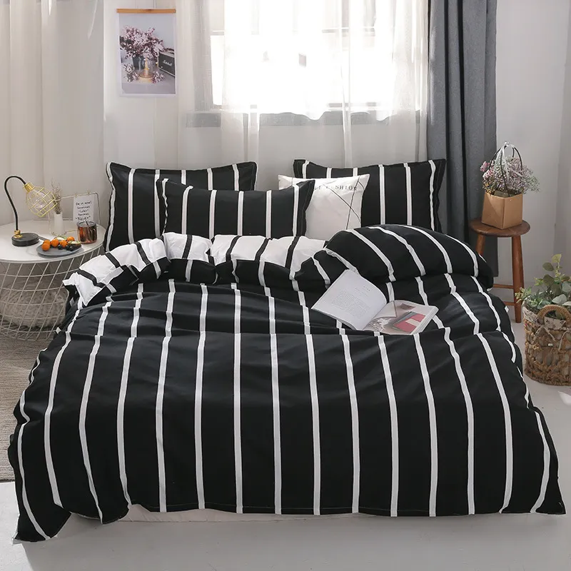 4st Designer Bed Comforters Set Bedding Set Polyester Fiber Hushåll Kort växtkudde Däcke täcke Set Bekväma Blanke223i