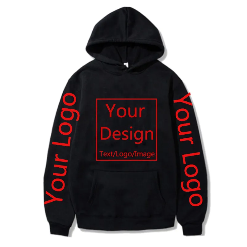 Custom Couple Hoodies DIY Text Image Print Men/Women Casual Corporate Clothing Customized Birthday Sweatshirt Drop 220816