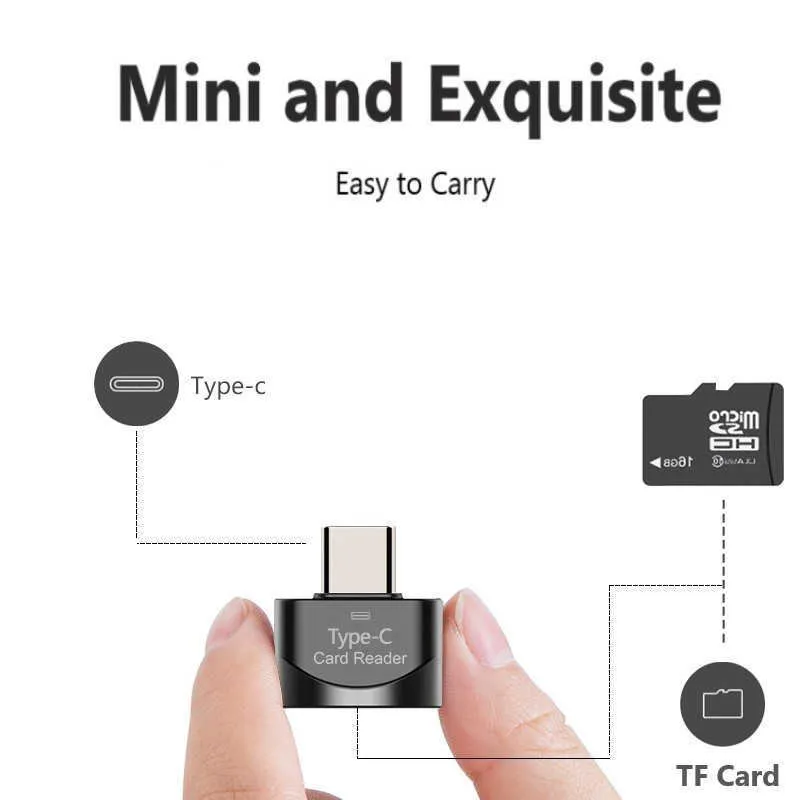 Novo adaptador USB 3.0 Tipo C para Micro-SD TF OTG OTG CardReader Mini Card Reader Smart Memory Card Card Reader para laptop Samsung