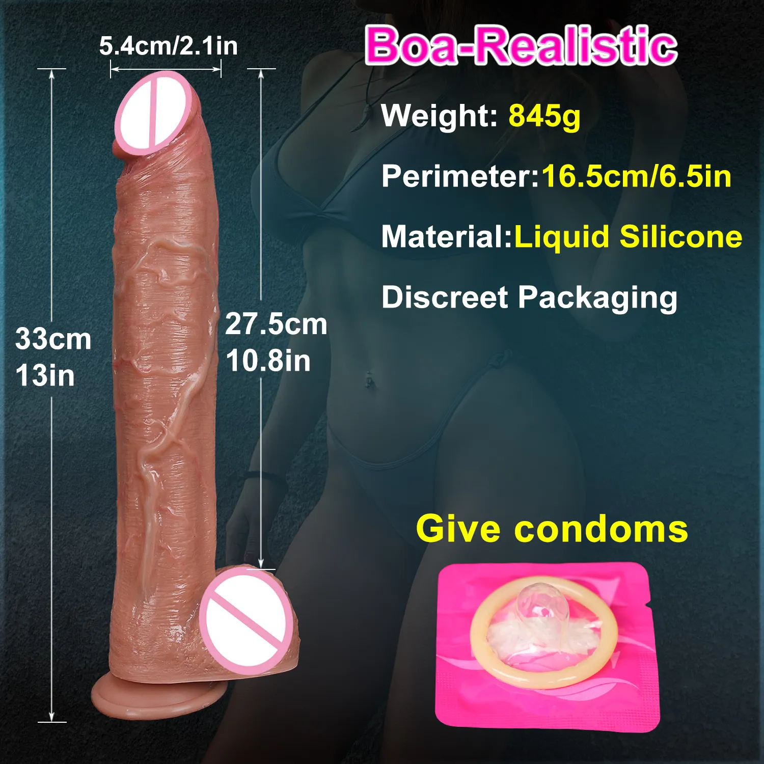 33 cm enorm dubbel penetration realistisk dildo mjuk kvinna onanatorer lång penis stor sug kopp kuk anal plug Sexig leksak för kvinnor