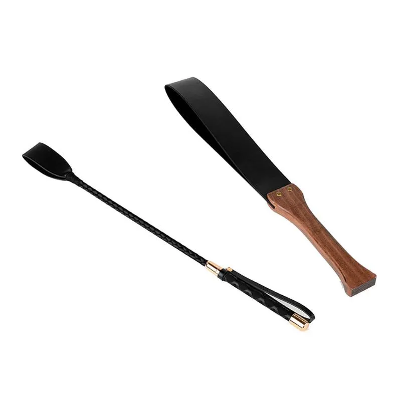 Riding Crop Whip Pu Leather Spanking Paddle Bondage Flirting Adult Games Tools Sexyy Toys