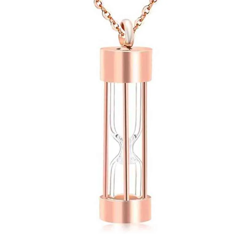 Eternity Memory Hourglass Urn Necklace Memorial Cremation Jewelry Stainless Steel Pendants Locket Holder Ashes for Pet Human Y2205227Z