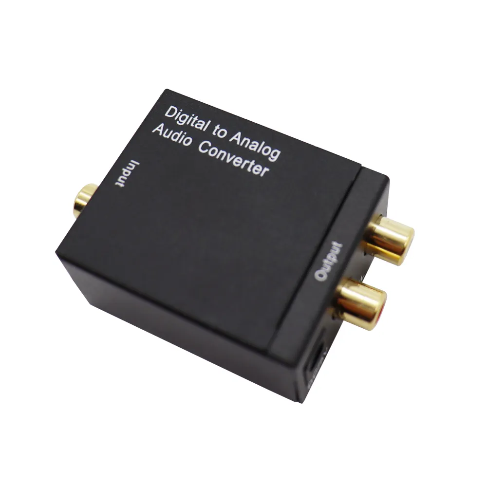 Digital to Analog Audio Converter Optical Fiber Coaxial Signal - Analog DAC Spdif Stereo 3.5MM Jack 2xRCA Amplifier Decoder