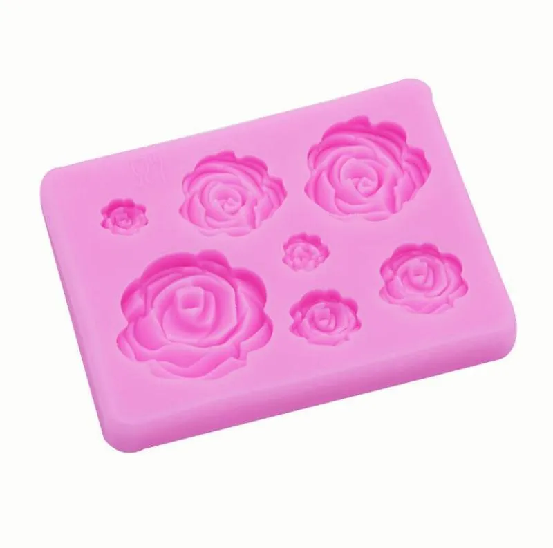 Stampi in silicone di rosa stampi cupcake di nozze topper decorazioni decorazioni di decorazioni zucchero cioccolato argilloso stampi gumpaste 220815