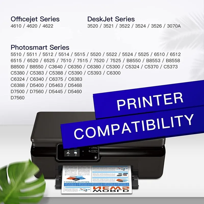 8 Kaset kompatybilna drukarka z układem dla HP 364 XL Deskjet 3520 3522 OfficeJet 4620 4622