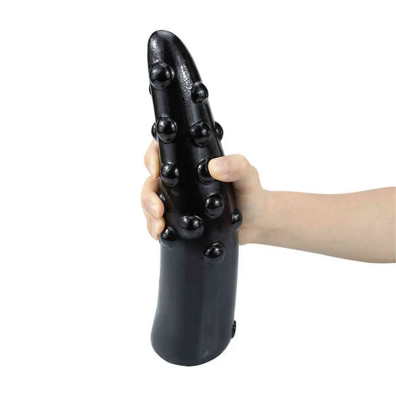 Nxy Anal Toys Large Grain Ox Horn Anal Plug for Men and Women Masturbation Device Sm External Expansion Fun Backyard Adult Sex Products 220528