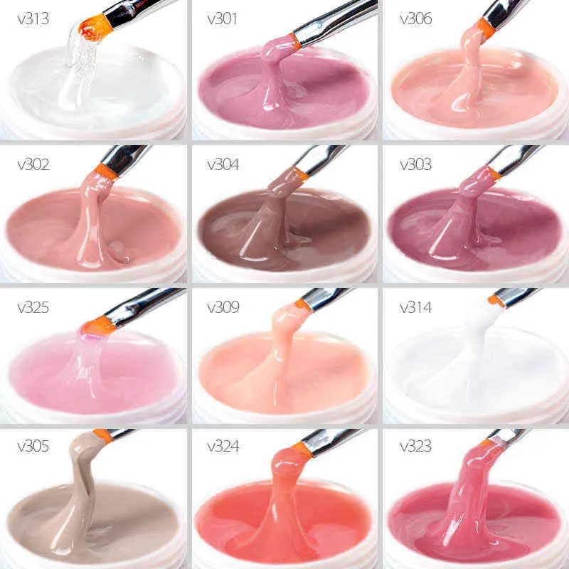 NXY Nail Gel Supply 15ml Strong Dunne Jelly LED UV Soak Off Cover Roze Clear Art Builder Camouflage Extend Frans 0328