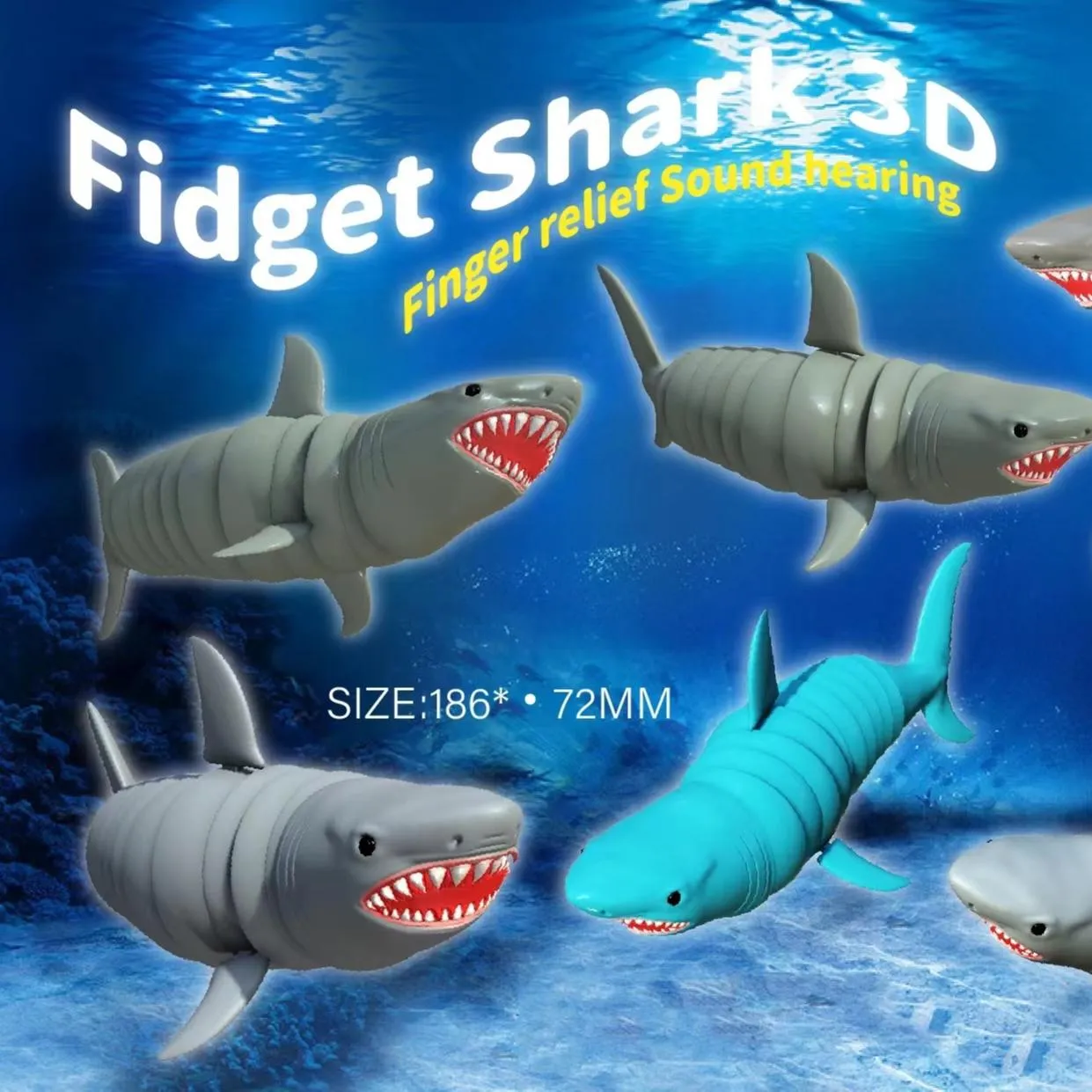 New Shark Dolphin Slug Fidget Toy Tiktok Anti stress Caterpillar Inchworm toy sea animal 3D finger twist slug fidget toy sxjul1