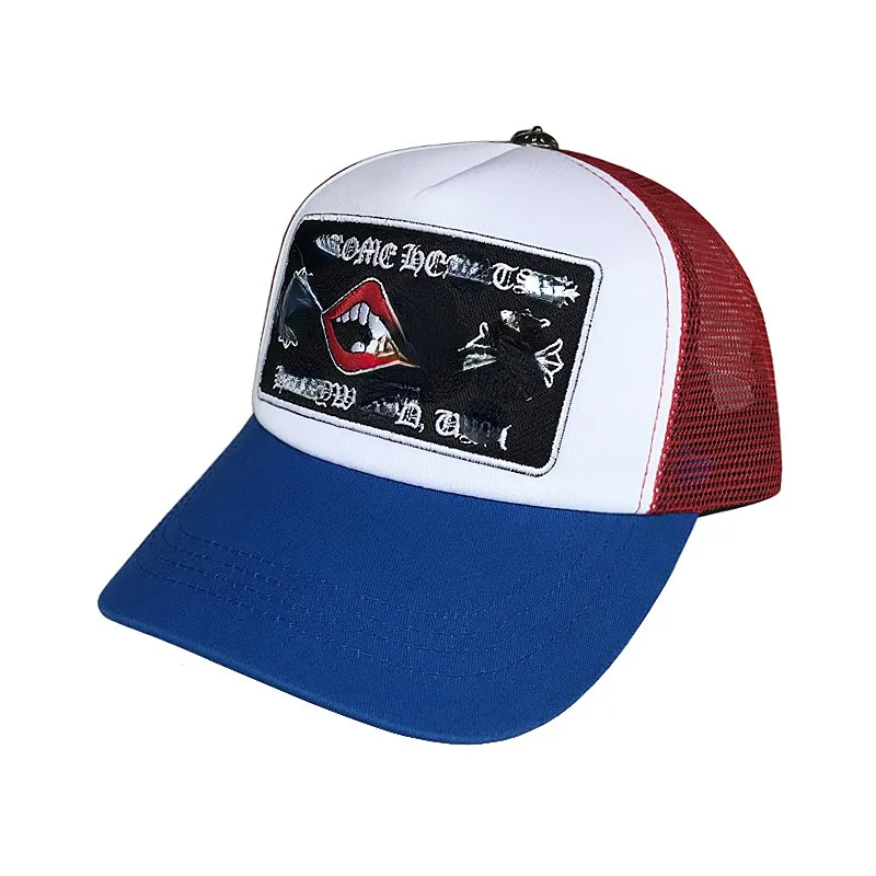 Dernières couleurs vague casquette lettre broderie plier mode casquettes mâle Hip Hop voyage visière maille Punk Baseball Hats290m