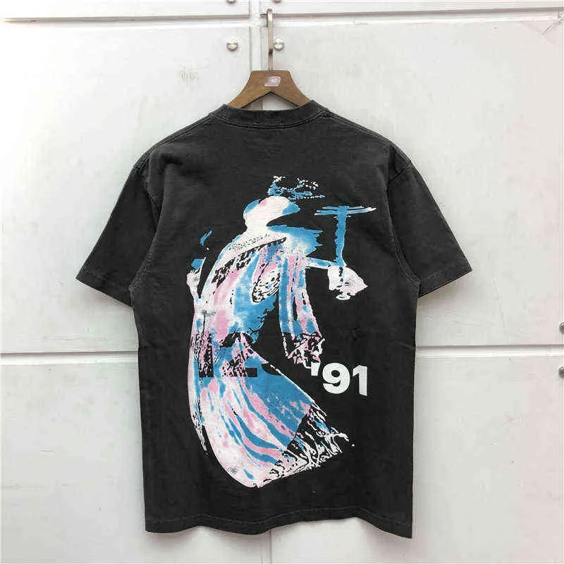 Puff Pastry Printing RRR123 Tシャツ男性女性高品質123ナンバーレターマン特大のトップティーショートリーブ220721