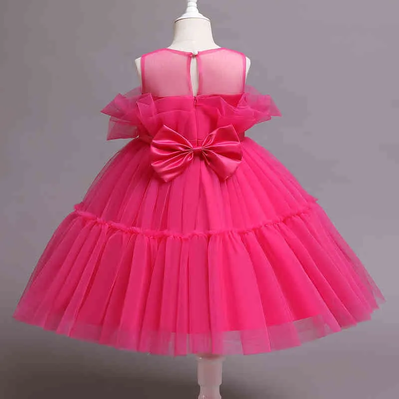 Vestido de princesa para meninas, roupas para casamento, bebê recém-nascido, 1 ano de aniversário, roupas de tule fofo, 12 meses, fantasia de laço rosa g222650388