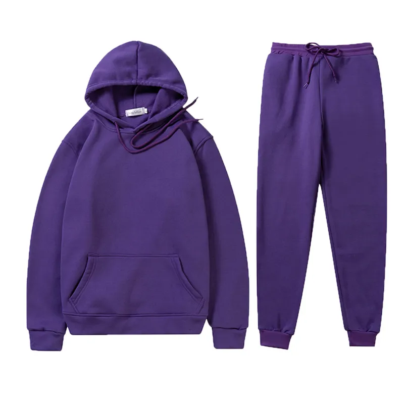 Tweedelige damesmannen Hoodiespants herfst winter capuchon sweatshirt zweetwapens losse set hoodie pant hiphop pullover hoody 220810