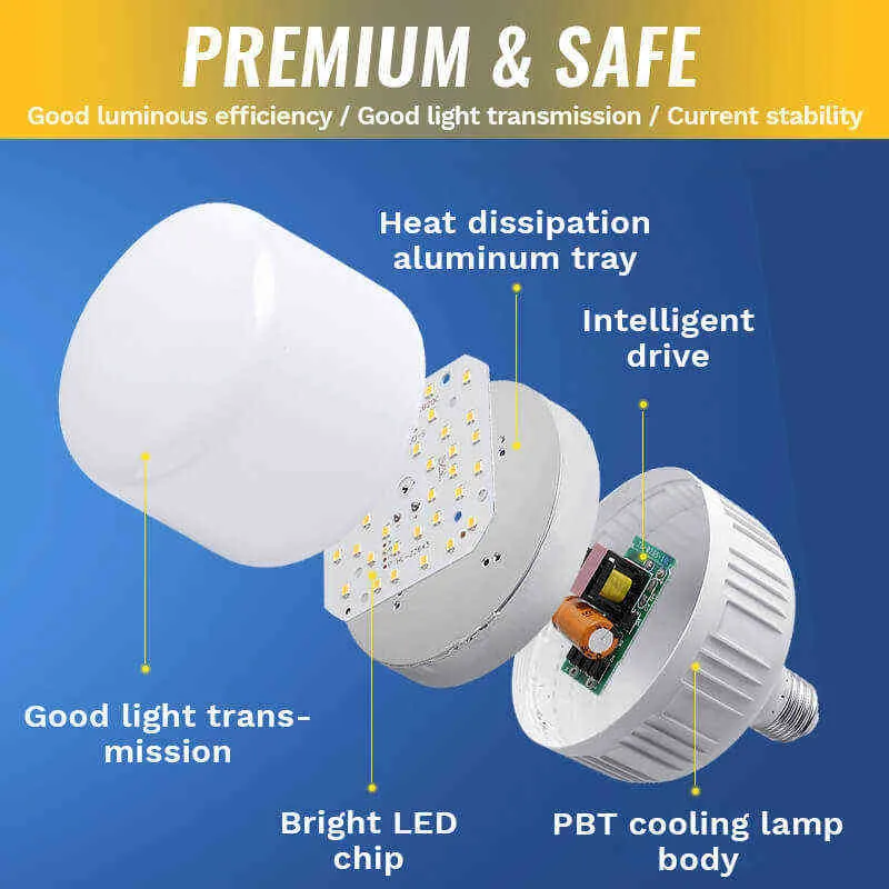 Capteur de mouvement automatique Lampe à LED 220V Lampe à économie d'énergie Auto ON / OFF LED Ampoule Sensible à la lumière Détecteur de mouvement du corps humain Lumières H220428