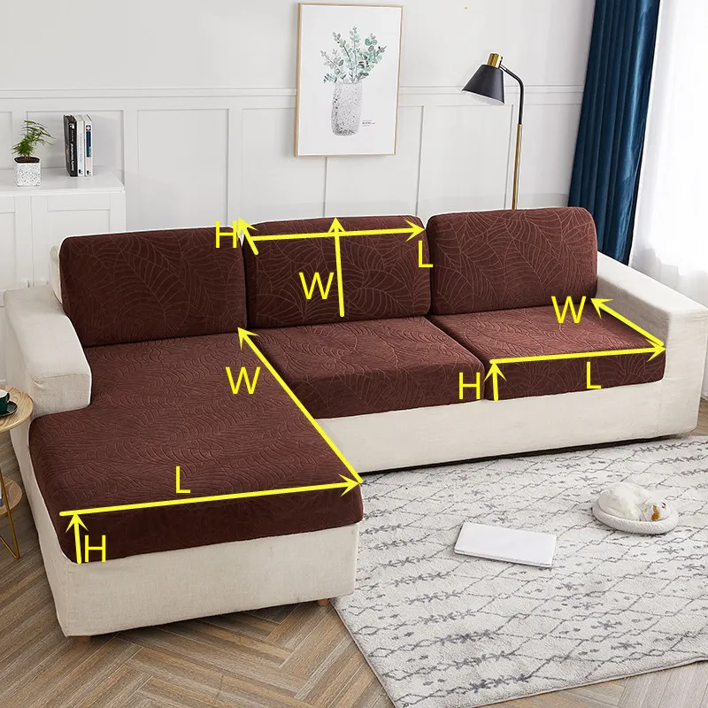 Cojín impermeable de 1, 2, 3 y 4 plazas, funda de asiento de sofá, Protector de envoltura hermético antipolvo, fibra de felpa Jacquard para sala de estar 220615