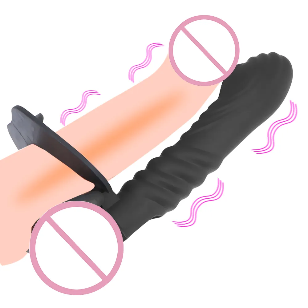 10 Frequency Strap On Dick Penis Stimulator Massager Double Penetration Anal Plug Dildo Butt Vibrator sexy Toys For Couples