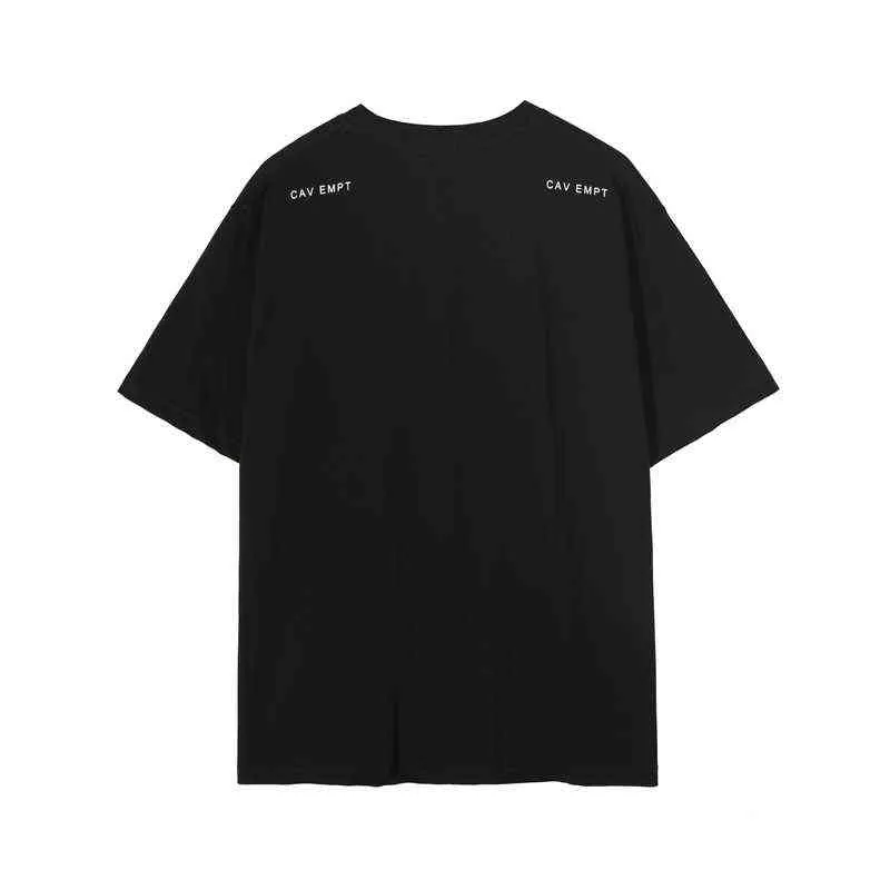 2022SS CAVEMMAMKT T-shirt Män kvinnor överdimensionerade Cav Empt CE Short Sleeve Top Teest220721