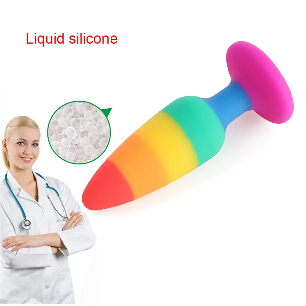 3 pzPlug anale in silicone multicolore Butt giocattoli sexy adulti donne uomini Gay e Shop