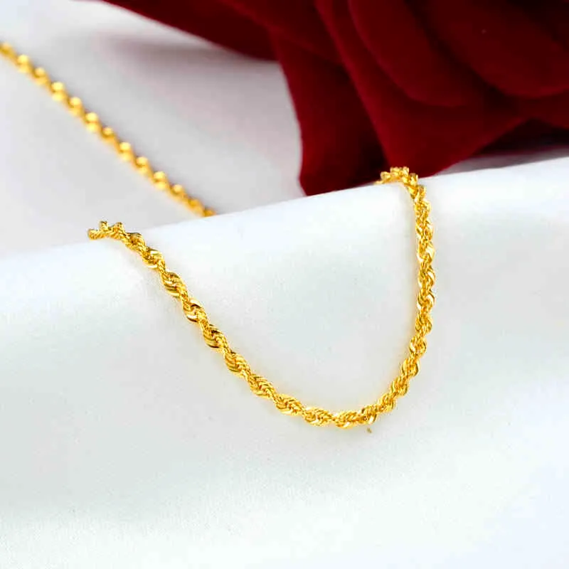 NYMPH Real 18K Gold Necklace Fine Jewelry Pure AU750 Pendant Chain Genuine Solid For Women Wedding Luxury X504