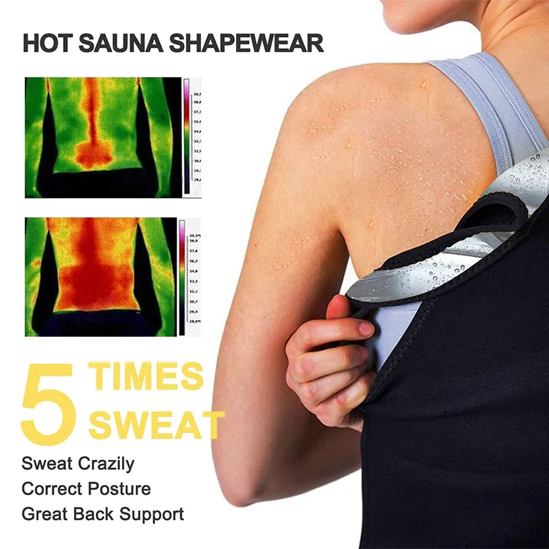 Donne Sauna Shaper Vest Thermo Sweat Shapewear Canotta Dimagrante Gilet Vita Trainer Corsetto Palestra Allenamento Fitness Camicia con cerniera 220801